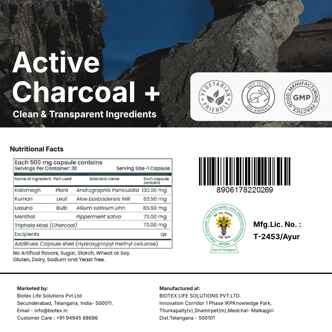 Active Charcoal+ Capsules